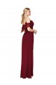 Soft Chiffon Off the Shoulder Cold Shoulder V-Back Long Formal Evening Gown / Prom Dress / Bridesmaid Dress Kent
