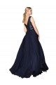 Soft Chiffon & Sequin V-Neck Sleeveless V-Back Long Semi Formal Evening Gown / Prom Dress / Bridesmaid Dress Kent