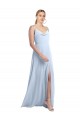 Chiffon Spaghetti Straps Sleeveless V-Back Long Bridesmaid Dress / Evening Gowns Kent