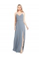 Soft Chiffon Off the Shoulder Sleeveless Open Back Long Bridesmaid Gowns Kent