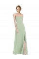 Soft Chiffon Scoop Neck Sleeveless Open Back Long Semi Formal Evening Dress / Bridesmaid Dress Kent