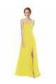 Soft Chiffon Spaghetti Straps Sleeveless Long Semi Formal Evening Dress / Bridesmaid Dress Kent