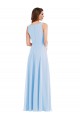 Soft Chiffon V-Neck Sleeveless Long Semi Formal Evening Dress / Bridesmaid Dress Kent