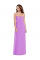 Soft Chiffon Sweetheart Sleeveless Low Back Violet Long Semi Formal Evening Dress / Bridesmaid Dress Kent