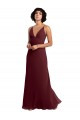 Soft Chiffon V-Neck Sleeveless V-Back Long Bridesmaid Dress / Formal Dress Kent