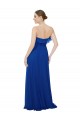 Soft Chiffon Sweetheart Sleeveless Royal Blue Long Bridesmaid Dress Kent