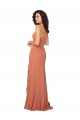 Soft Chiffon Square Neck Sleeveless V-Back Long Bridesmaid Dress Kent