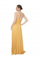 Chiffon V-Neck Sleeveless Open Back Long Bridesmaid Dress / Evening Dress Kent