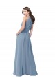 Chiffon Halter Neck Sleeveless Long Bridesmaid Formal Dress Kent