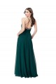 Chiffon V-Neck Sleeveless Open Back Long Wedding Party Dress Kent