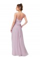 Soft Chiffon Sweetheart Sleeveless Pink Glow Long Bridesmaid Dress Kent