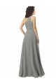 Soft Chiffon One Shoulder Sleeveless Wisteria Long Bridesmaid Dress Kent