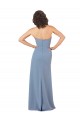 Soft Chiffon Strapless Sleeveless Burgundy Long Bridesmaid Dress Kent