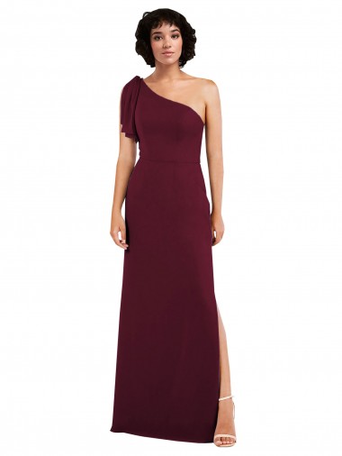 Soft Chiffon One Shoulder Sleeveless Long Formal Evening Gown / Bridesmaid Dress Kent