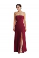 Soft Chiffon Strapless Sleeveless Low Back Long Formal Evening Gown / Bridesmaid Dress Kent
