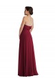 Soft Chiffon Strapless Sleeveless Low Back Long Formal Evening Gown / Bridesmaid Dress Kent