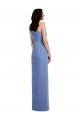 Soft Chiffon Jewel Neck Sleeveless Keyhole Back Long Bridesmaid Dress Kent