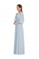 Soft Chiffon Off the Shoulder Puff Sleeves Long Formal Evening Gown / Bridesmaid Dress Kent