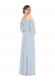Soft Chiffon Off the Shoulder Puff Sleeves Long Formal Evening Gown / Bridesmaid Dress Kent