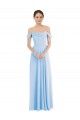 Soft Chiffon Off the Shoulder Sleeveless Long Formal Evening Gown / Bridesmaid Dress Kent