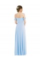 Soft Chiffon Off the Shoulder Sleeveless Long Formal Evening Gown / Bridesmaid Dress Kent
