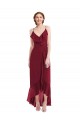 Soft Chiffon Spaghetti Straps Sleeveless Low Back Long High Low Evening Gown / Bridesmaid Dress Kent