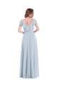 Soft Chiffon V-Neck Sleeveless V-Back Long Black Tie Evening Gown / Bridesmaid Dress Kent
