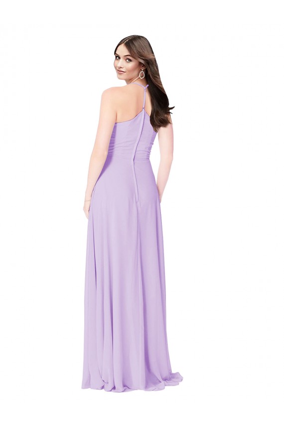Soft Chiffon V-Neck Sleeveless Saffron Long Formal Dress / Bridesmaid Dress Kent