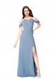Soft Chiffon Off the Shoulder Sleeveless Long Evening Dress / Bridesmaid Dress Kent
