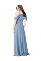 Soft Chiffon Off the Shoulder Sleeveless Long Evening Dress / Bridesmaid Dress Kent