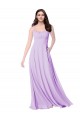 Soft Chiffon Scoop Neck Sleeveless Long Bridal Party Dress Kent