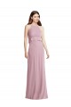 Chiffon Halter Neck Sleeveless Low Back Long Bridesmaid Dress / Evening Dress Kent