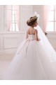 Tulle Sweetheart Sleeveless Chapel Train Flower Girl Dress Kent
