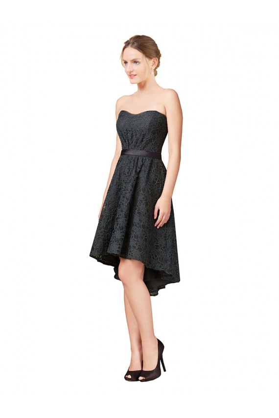 Lace Sweetheart Sleeveless Knee Length High Low Bridesmaid Dress Kent