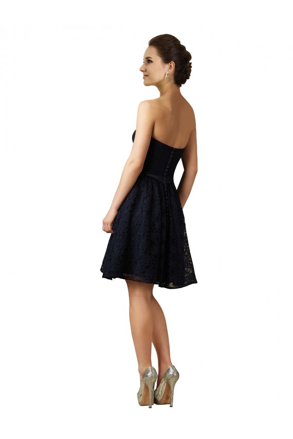 Lace V-Neck Sleeveless Knee Length Bridesmaid Dress Kent