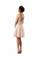 Soft Chiffon & Lace Bateau Neck Cap Sleeves Knee Length Bridesmaid Dress Kent