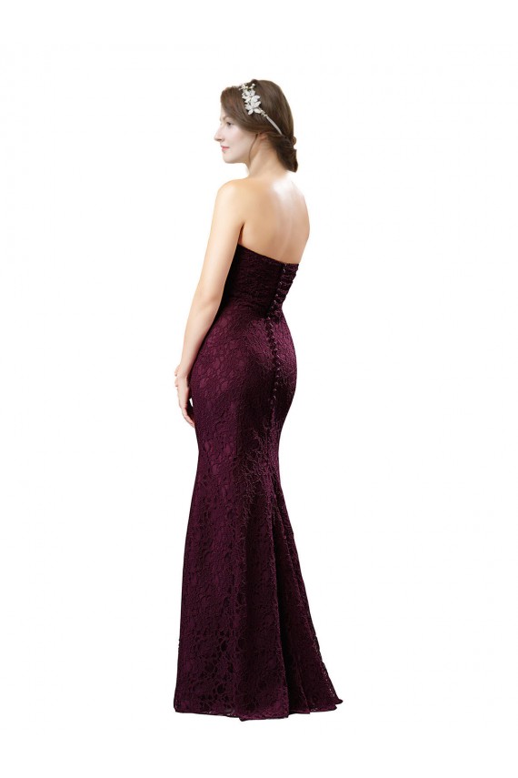 Lace Sweetheart Sleeveless Long Bridesmaid Dress Kent
