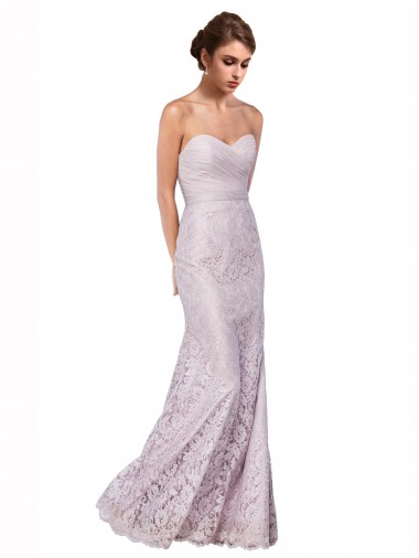 Lace Sweetheart Sleeveless Long Bridesmaid Dress / Evening Dress Kent