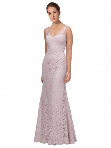 Lace V-Neck Sleeveless V-Back Long Formal Dress / Bridesmaid Dress Kent