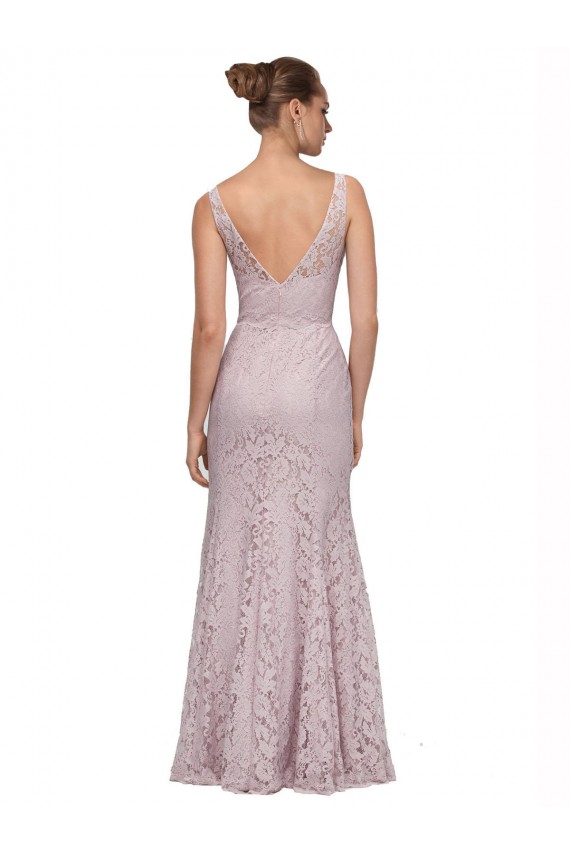 Lace V-Neck Sleeveless V-Back Long Formal Dress / Bridesmaid Dress Kent