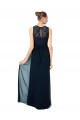 Chiffon & Lace Bateau Neck Sleeveless Keyhole Back Long Bridesmaid Dress Kent