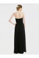 Soft Chiffon & Lace Sweetheart Sleeveless Low Back Black Long Bridesmaid Dress Kent