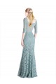Lace Sweetheart Half Sleeves Long Prom Dress / Bridesmaid Dress Kent