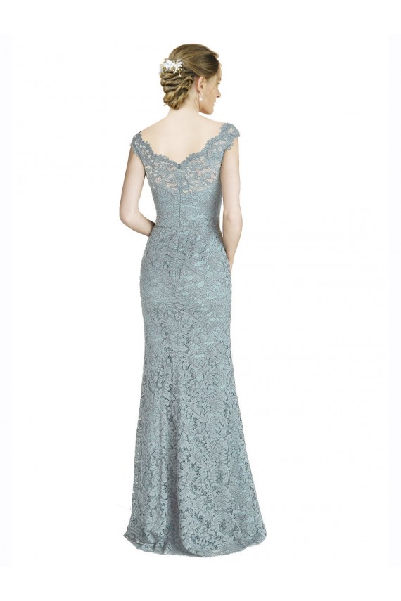Lace Off the Shoulder Cap Sleeves Long Prom Dress / Bridesmaid Dress Kent