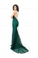 Lace V-Neck Sleeveless Open Back Long Black Tie Evening Gown / Prom Dress / Bridesmaid Dress Kent
