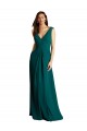 Soft Chiffon & Lace V-Neck Sleeveless Open Back Long Bridesmaid Dress Kent