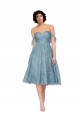 Lace Off the Shoulder Sleeveless Keyhole Back Knee Length Bridesmaid Dress Kent