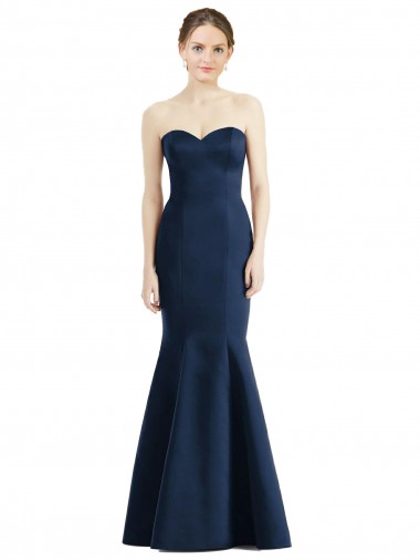 Satin Sweetheart Sleeveless Long Floor Length Bridesmaid Dress Kent