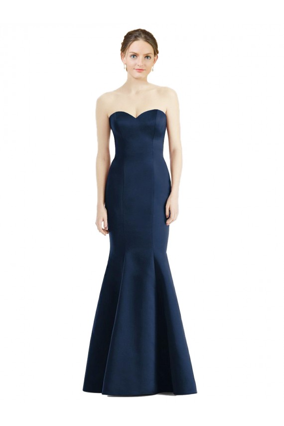 Satin Sweetheart Sleeveless Long Floor Length Bridesmaid Dress Kent