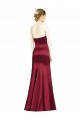 Satin Sweetheart Sleeveless Burgundy Long Bridesmaid Dress Kent